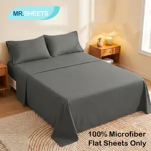 NTBAY Ultra Soft Flat Sheet Only, Lightweight Breathable Top Sheet for All-Season, Solid Color Hotel Style Bedding, Shrink Resistant