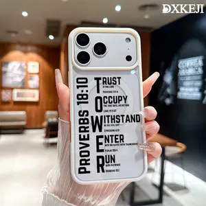 Christian Bible Verses Pattern Magnetic MagSafe Phone Case for iPhone 17 Air/16 Pro Max 15 Pro 14 13 12 11 Plus Lightweight Shockproof Slim Protective Cover Supports Wireless Charging Case Casing
