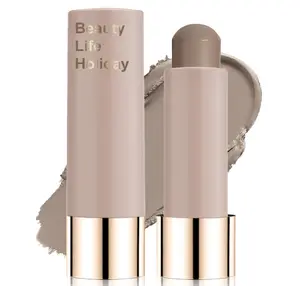 Cool Toned Contour Stick Blendable Smooth Bronzer Matte Finish Lightweight Face Shaping Makeup Natural Cream Contouring Pen Long Lasting Highly Pigmented Portable Travel Size, Cold Grey Brown