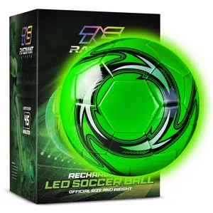 Western Star LED Light Up Soccer Ball - Rechargeable Glow in The Dark Size 4 & Size 5 for Kids - Attractive Durable Designs - Gifts for Boys Ages 8-15