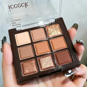 9-color Multifunctional Eyeshadow Palette, Cosmetic Eyeshadow, Matte & Glitter, Long-lasting Waterproof, for Beginner