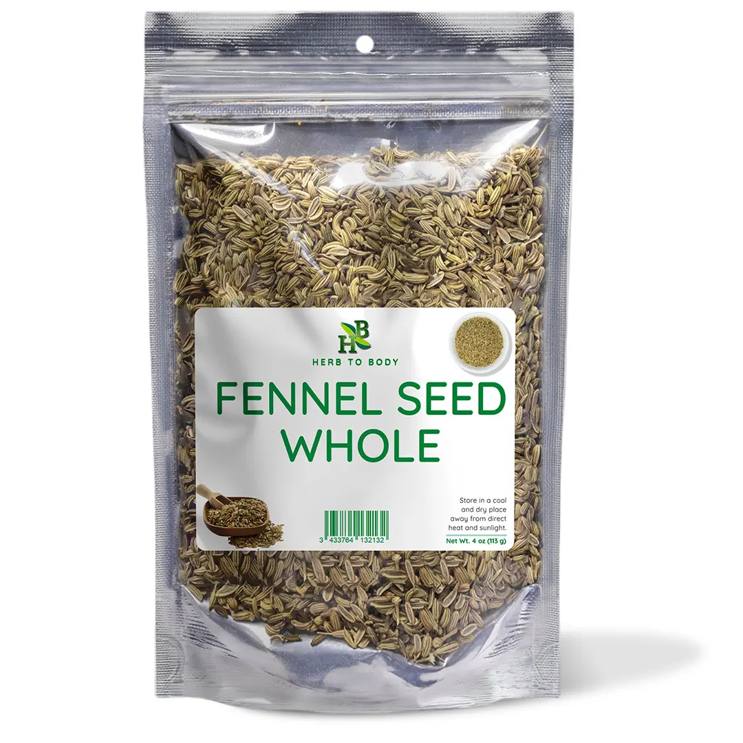 Whole Fennel Seed – 4 oz (113 g) | Aromatic Anise-Flavor Spice for Cooking & Tea | Herb To Body