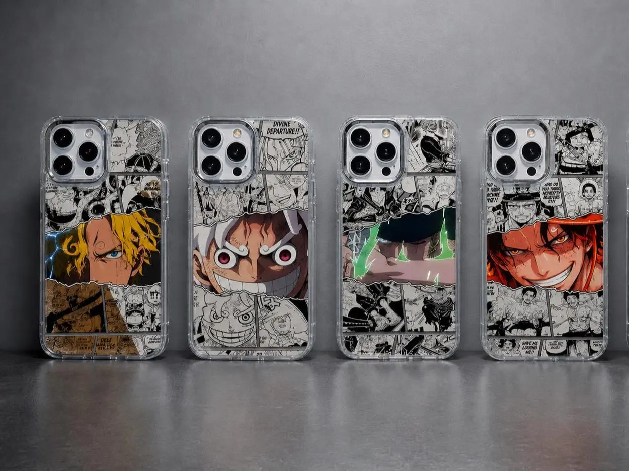 One Piece Phone Case Sabo Zoro Sanji Ace Law Shanks Brush Art Cover for iPhone 17 16 15 14 13 Pro Max Anime Color Bumper Frame Shockproof Case