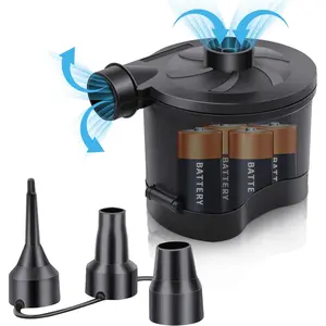 Battery Powered Wireless Electric Air Pump with 3 Nozzles Quick-Fill Inflator Deflator for Inflatables Outdoor Camping Air Mattress Inflatable Couch Pool Toy