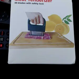 【Weekly Picks】Meat Tenderizer Tool Heavy Duty 48 Stainless Steel Ultra Sharp Needle Blades for Chicken Steak Veal BBQ Kitchen Gadget Kitchenware Cutting Cooking