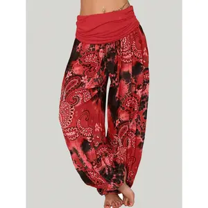 Plus Size Bohemian Digital Printed Harem Pants - Women's Loose Vintage Pants - Perfect For All Seasons Womenswear Bottom