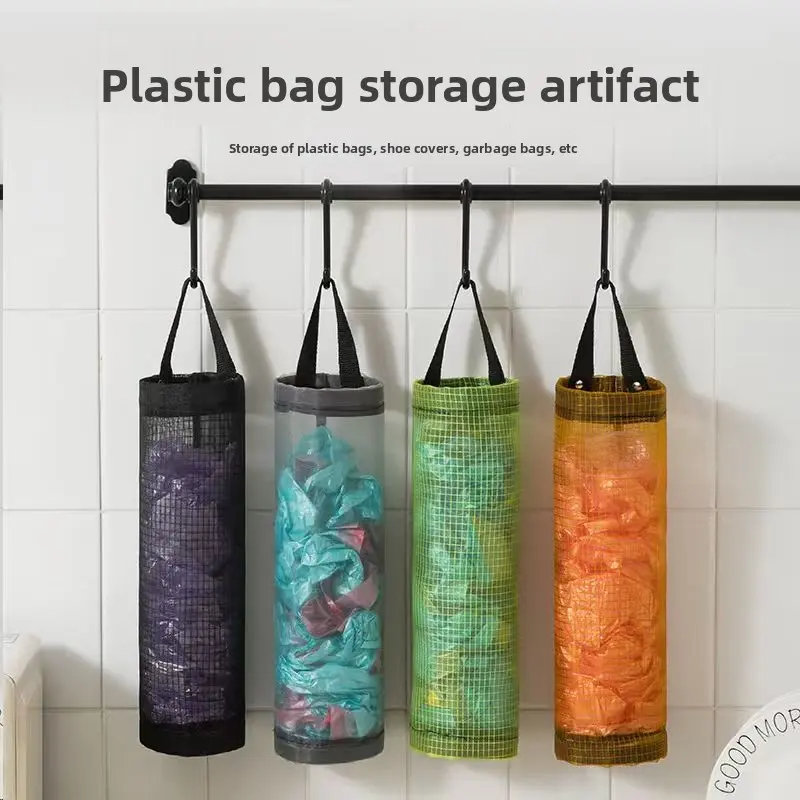 Plastic Bag Storage Organizer for Kitchen - Household Organiser, Multi-Purpose Wall-Mount Storage with Hooks, Holds Grocery/Trash/Shoe Cover Bags, Mixed Color 3-Pack + Chakra Healing Tuning Fork Set + Sous Vide Tool
