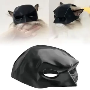 Cat Bat Superhero Mask for Cats, Matte Cute Cat Avenger Costume, Halloween Pet Clothing, Adorable Cat Batman Toy, Kitten Accessories, Kitty