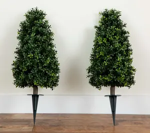 Nearly Natural UV Resistant 30" Faux Boxwood Plant - Set of 2