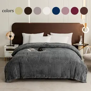 Solid Color Skin-friendly Blanket, 1/2/3 Counts Soft Comfortable Warm Throw, Lightweight Cozy Blanket, Bedroom Refresh Decor for Bed Sofa Home Dormitory