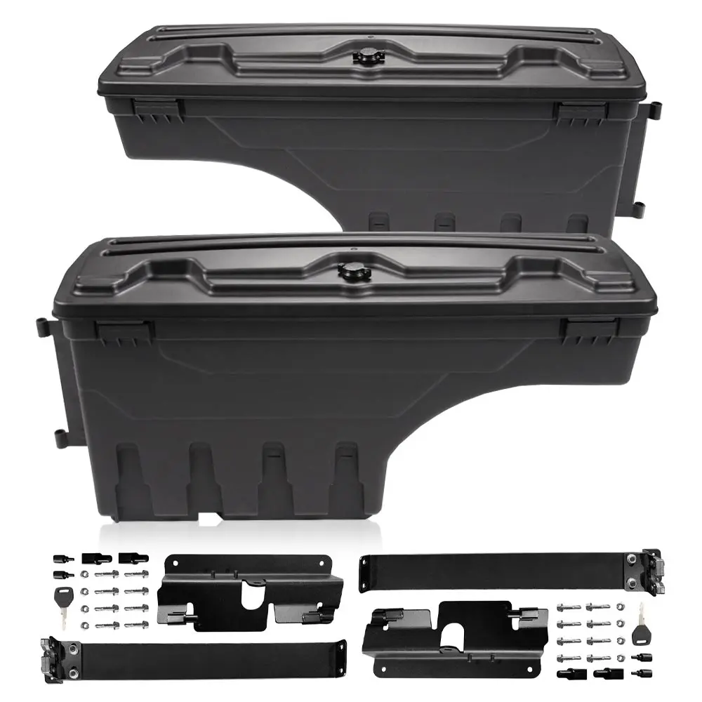 G-PLUS Fit For 07-18 Chevy Silverado GMC Sierra Truck Bed Storage Box Toolbox Car RH+LH G-PLUS, Truck Accessory, Pickup Truck Accessories