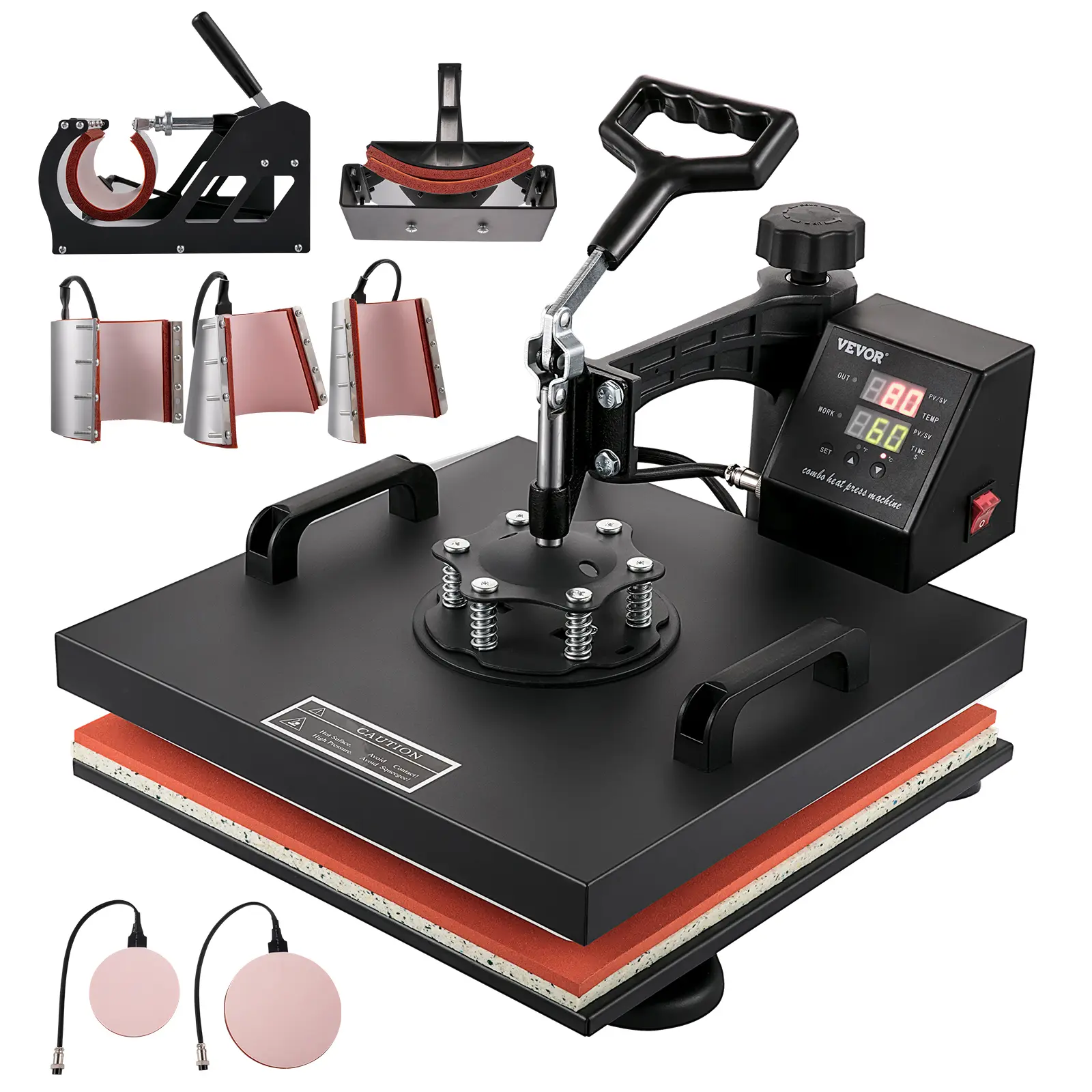 【DealsForYouDays】8 In 1 Heat Press 15" x 15" Digital Transfer Sublimation for DIY T-Shirt Mug Cap