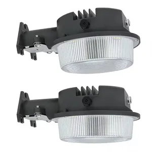 【2 pack】150-Watt Equivalent Integrated LED Bronze 4000-Lumens Dusk to Dawn Outdoor Area Light Flood Light-5000K Daylight outdoor security flood lighting