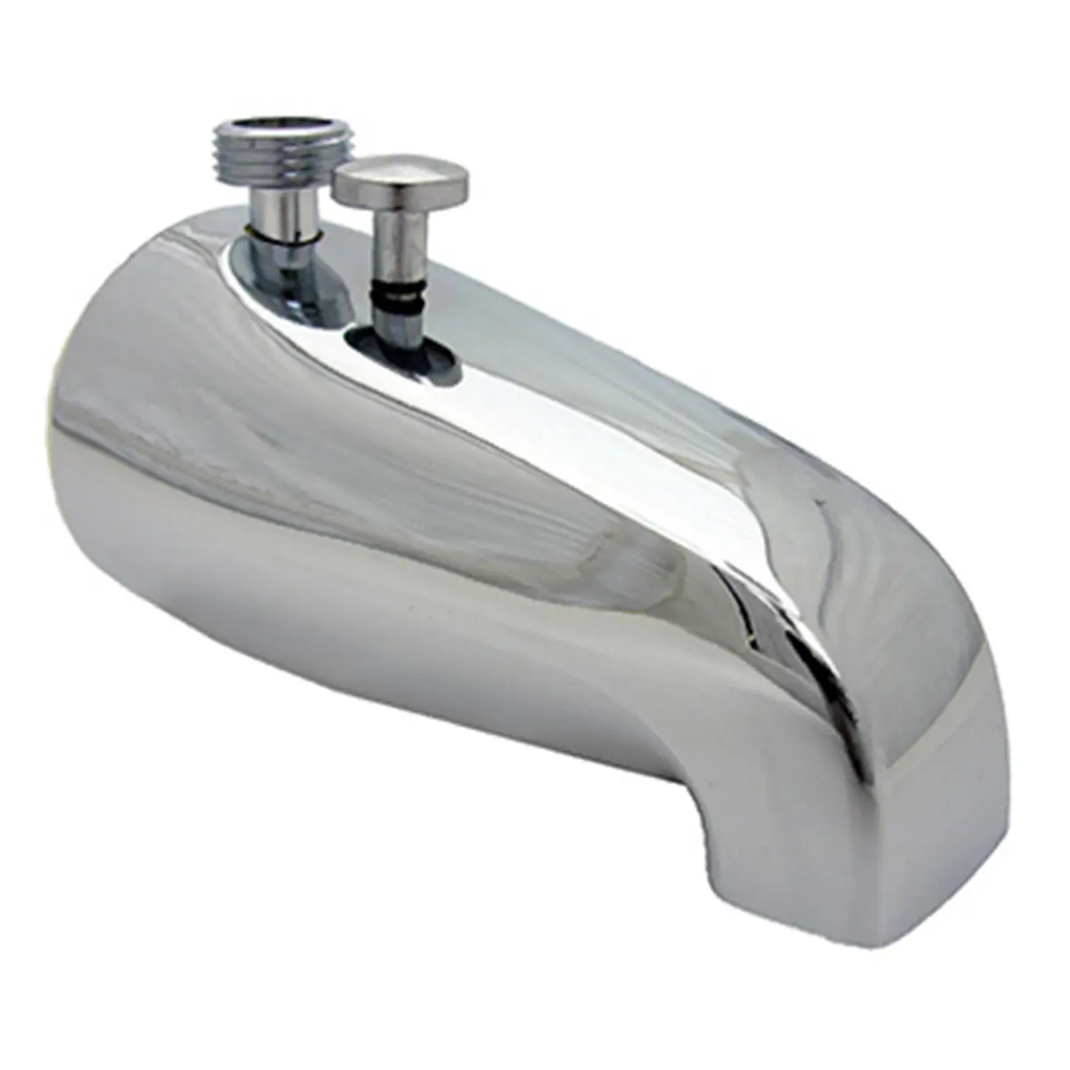 212 MAIN Chrome Bathtub Shower Diverter Spout - Chrome Finish Bathroom Fixture Accessories, 0.38x0.5 in., Outlet, 0.5 in. Female Pipe Thread Bushing, 3.25 x 4 x 7.5 in., Female Threads