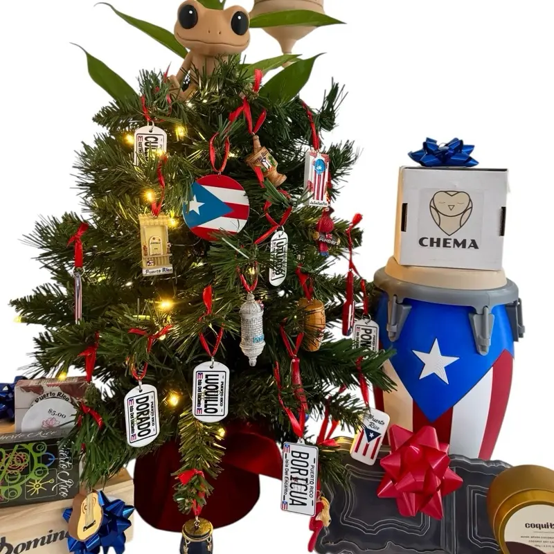 Puerto Rican Christmas Ornaments | Boricua Holiday Decor for Your Tree | Perfect Gift for Proud Puerto Ricans