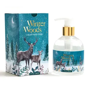 ROMIIE ZOI Christmas Liquid Hand Soap with Gift Box - Winter Woods, Infused with Fresh-Cut Christmas Tree Aroma - 260ml/ 9 fl.oz Cleansing Gentle