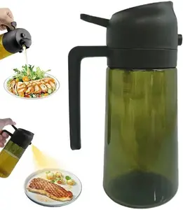 Two-in-One Oil Bottle, New Kitchen Master Two-in-One Oil Sprayer Ideal for cooking, olive oil portioning, spraying, and pouring Suitable for air fryers, salads, frying, and grilling