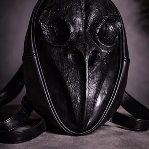 Plague Doctor Pack SKU 3216 BLACK 3D Sculpted Mask with Elongated Beak and Deep Carved Detailing Matte Finish Historical Aesthetic