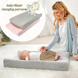 1-piece baby diaper changing pad cover, made of bean fleece material, soft, comfortable, and breathable for changing tables