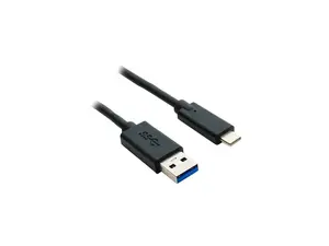 Nippon Labs 60USB3-31CA-3 USB Type-C Male to USB 3.0 (G1) A Male Cable, 3 ft. USB-C To A Black Cable