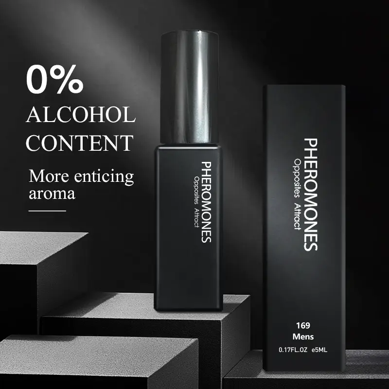 Pheromone Perfume – Midnight Shadow - (0.17 fl. oz./5 ml) | Eau de Parfum | Sandalwood, Ambergris, Cedarwood | Woody & Mysterious | 24H Long Lasting | Travel Size Mini Perfume