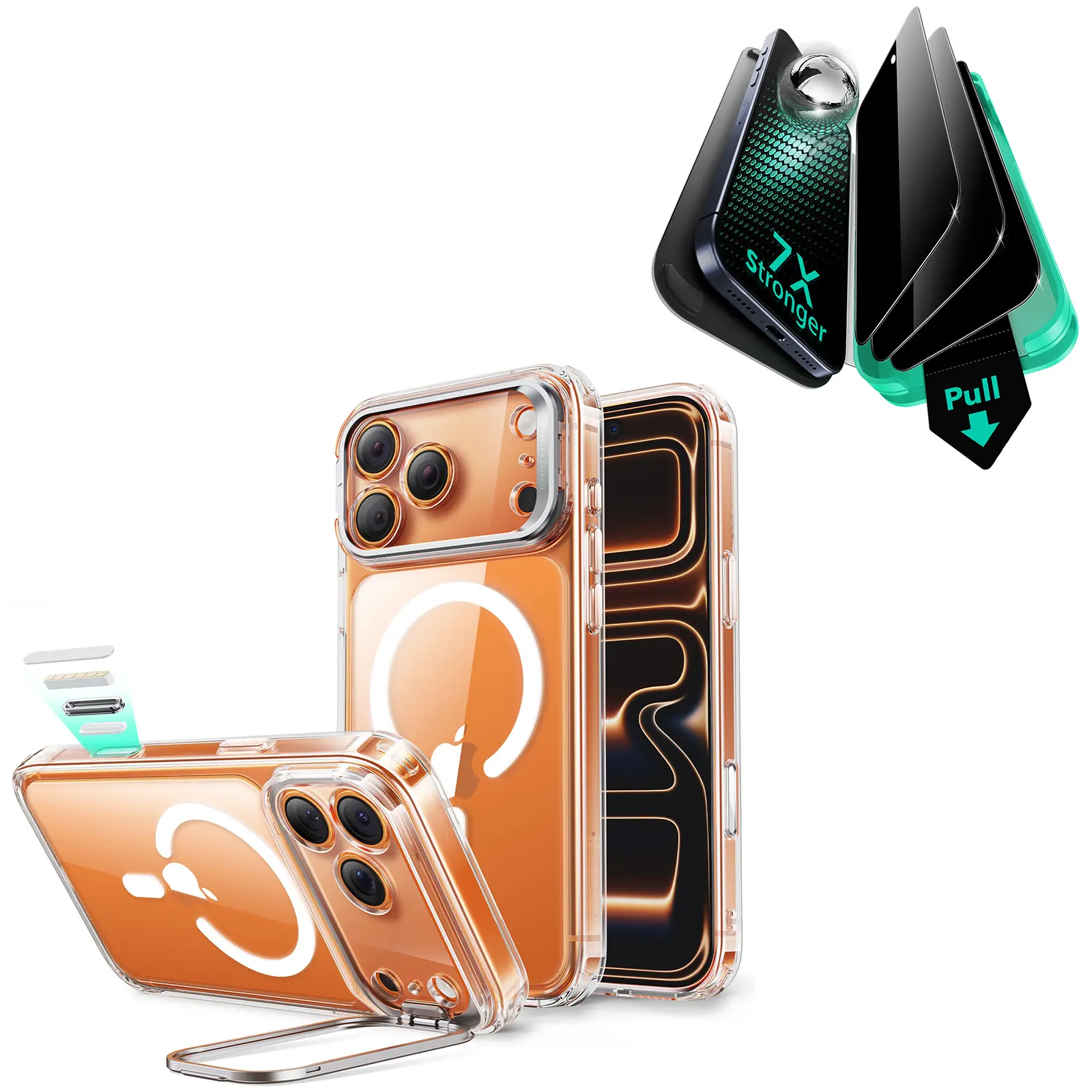 ESR Classic Series Casing & Screen Protector Accessories for iPhone 17 Pro Max/Pro/Air, Built-in MagSafe Cover, Camera Ring Mount, Military-Grade Shockproof Protection, Durable Zinc Alloy Shell, Scratch-Resistant for iPhone Users - Magnetic Version