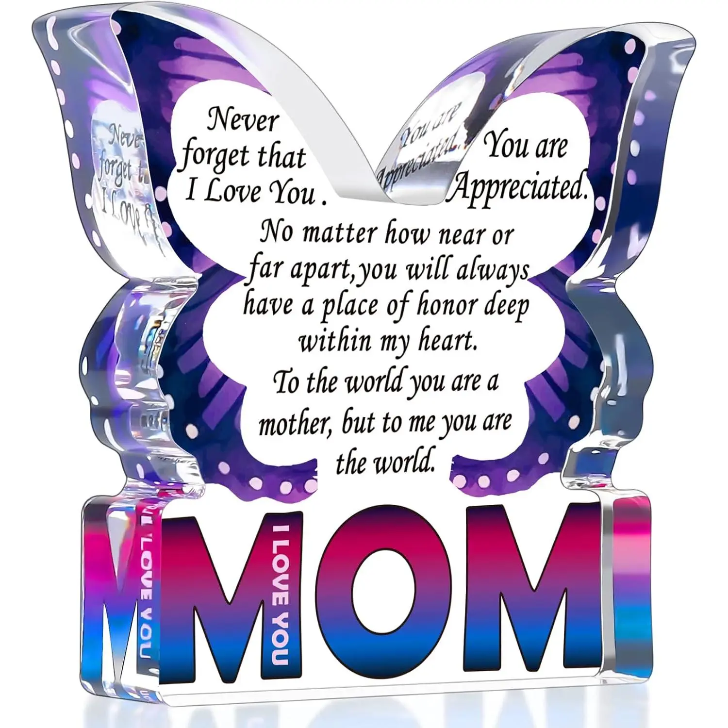 Birthday Gifts for Mom from Daughter Son, I Love You Mom Gift for Mother New Step Moms Mama, Gifts for Mom Christmas Unique, Best Mom Ever Gift for Mom Decorative Signs Plaques
