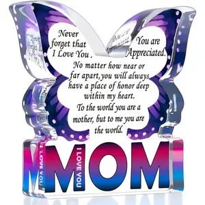 Birthday Gifts for Mom from Daughter Son, I Love You Mom Gift for Mother New Step Moms Mama, Gifts for Mom Christmas Unique, Best Mom Ever Gift for Mom Decorative Signs Plaques