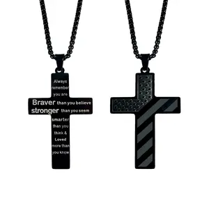 AGICEA Cross Necklace for Teen Boys & Men – Gift for Son, Boyfriend, or Husband – Graduation, Birthday, Christmas, Valentine’s Day, Easter, Confirmation，Summervibes