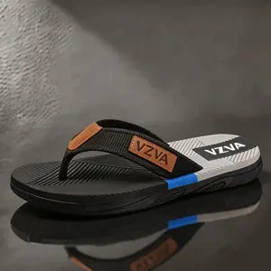 Men’s Premium Flip Flops with Soft Fabric Strap | Comfortable Arch Support Thong Sandals | Non-Slip Urban Beach Shoes for Men | Summer Casual Sport Sandals