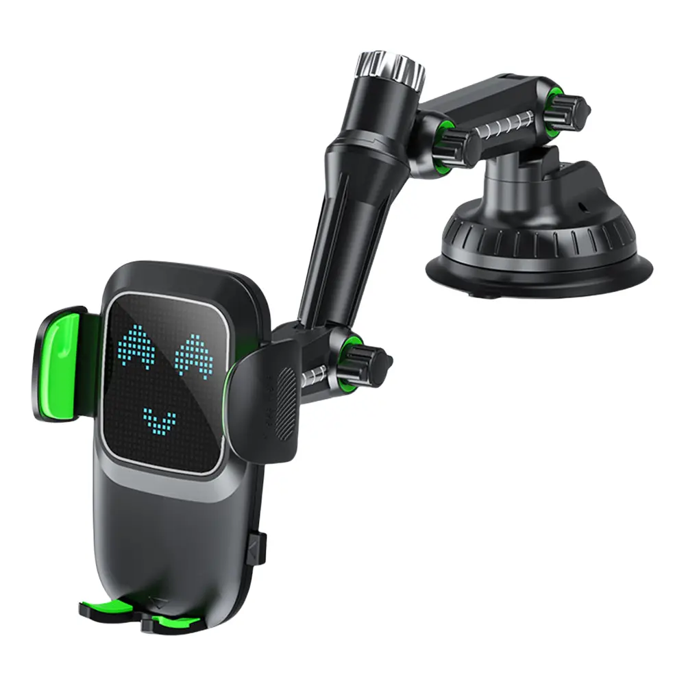 Dashboard Phone Holder Flexible Long Arm 360 Degree Rotating Dashboard Mobile Cell Support Hands Free Air Outlet Phone Stand with Suction Cup for 4.7-7.2 Inch Phone