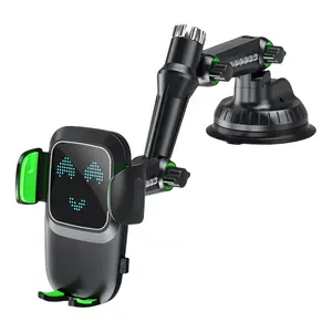 Dashboard Phone Holder Flexible Long Arm 360 Degree Rotating Dashboard Mobile Cell Support Hands Free Air Outlet Phone Stand with Suction Cup for 4.7-7.2 Inch Phone