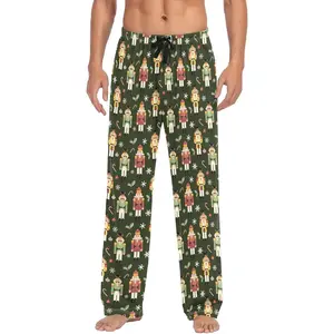 Men's Cotton Pajama Pants Soft Comfy Sleep & Lounge Christmas Nutcracker Pjs Bottoms with Pockets