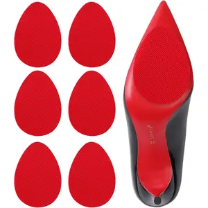 Red Sole Protector,Red Bottoms Sole Protector,Shoe Grips on Bottom of Shoes, Shoe Sole Protector, Anti Slip Shoe Grips,Non Slip Shoe Pads,Red Bottom Stickers for Shoes (Red - 3 Pairs)