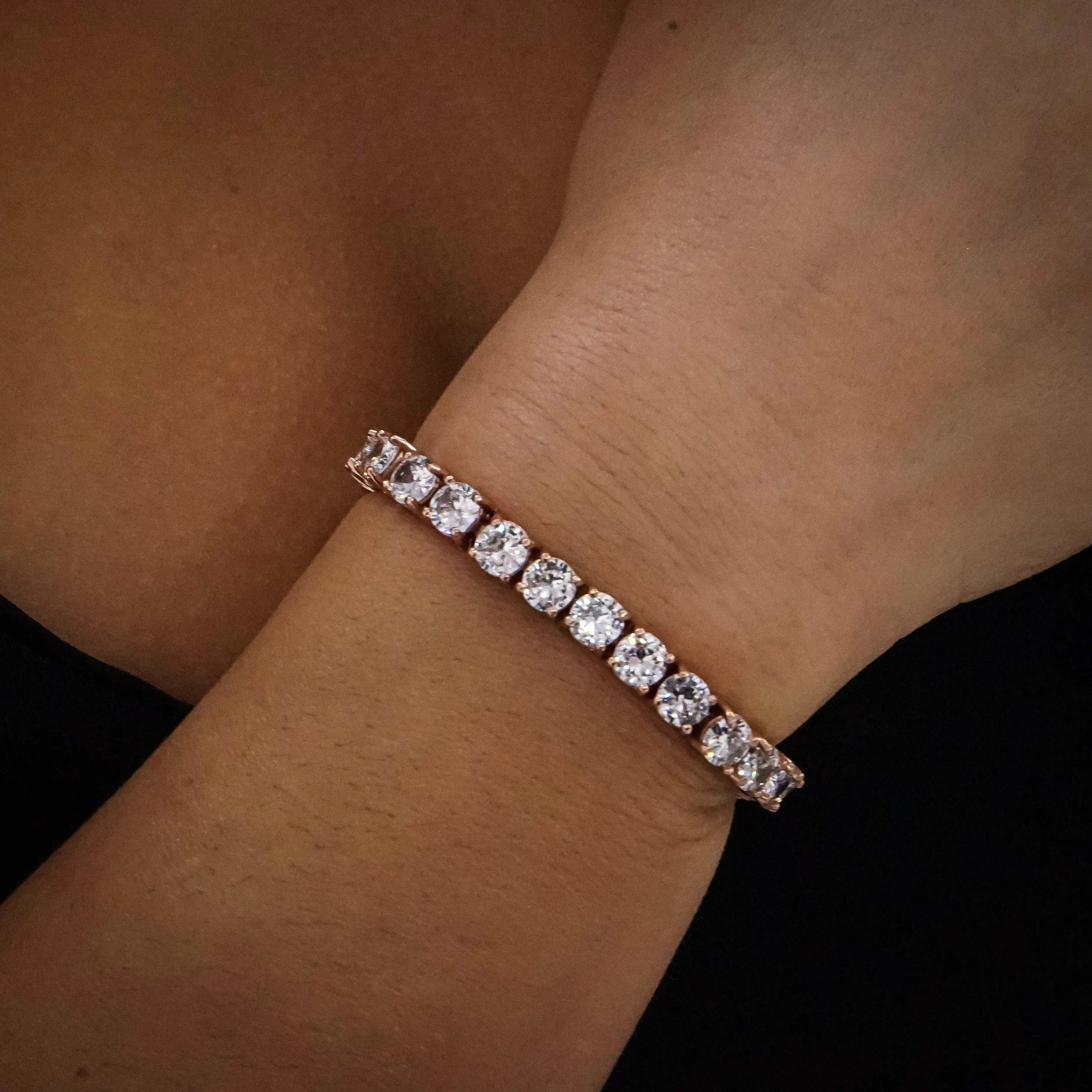 GLD Diamond Tennis Bracelet in Rose Gold - 5mm