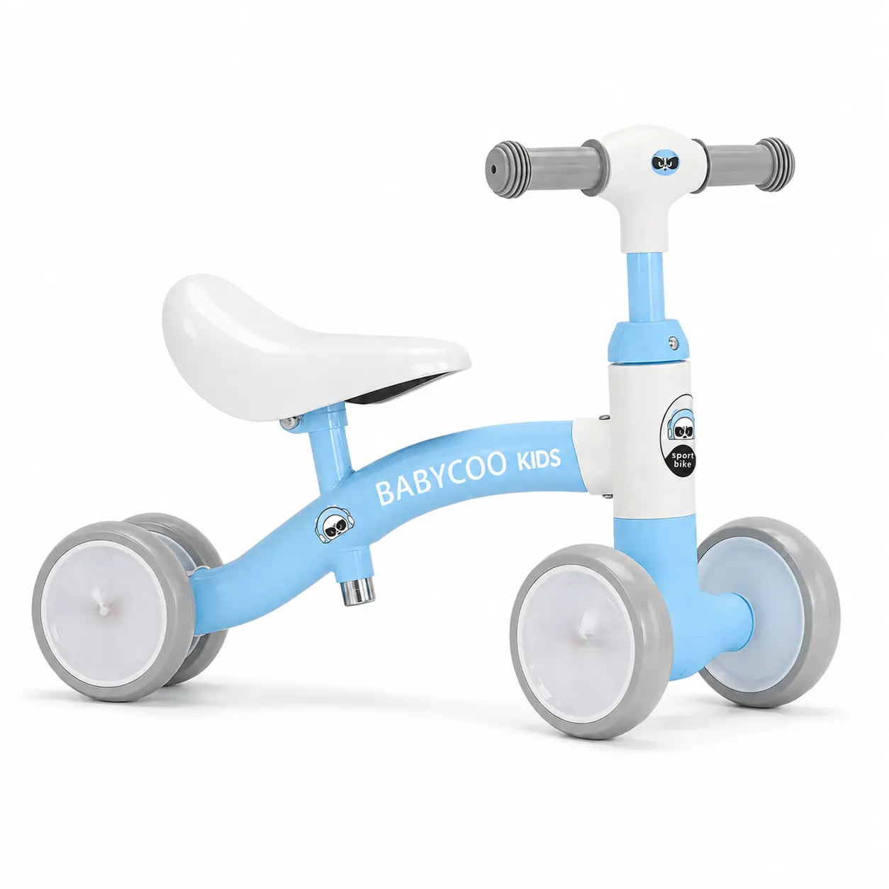 Unisex Baby Balance Bicycle for 1-3 Year Olds, Carbon Steel Lightweight Ride-On Bike, Shock-Absorbing Tires, Stable Widened Base, Ideal Birthday Present for Toddler Independent Sliding Games