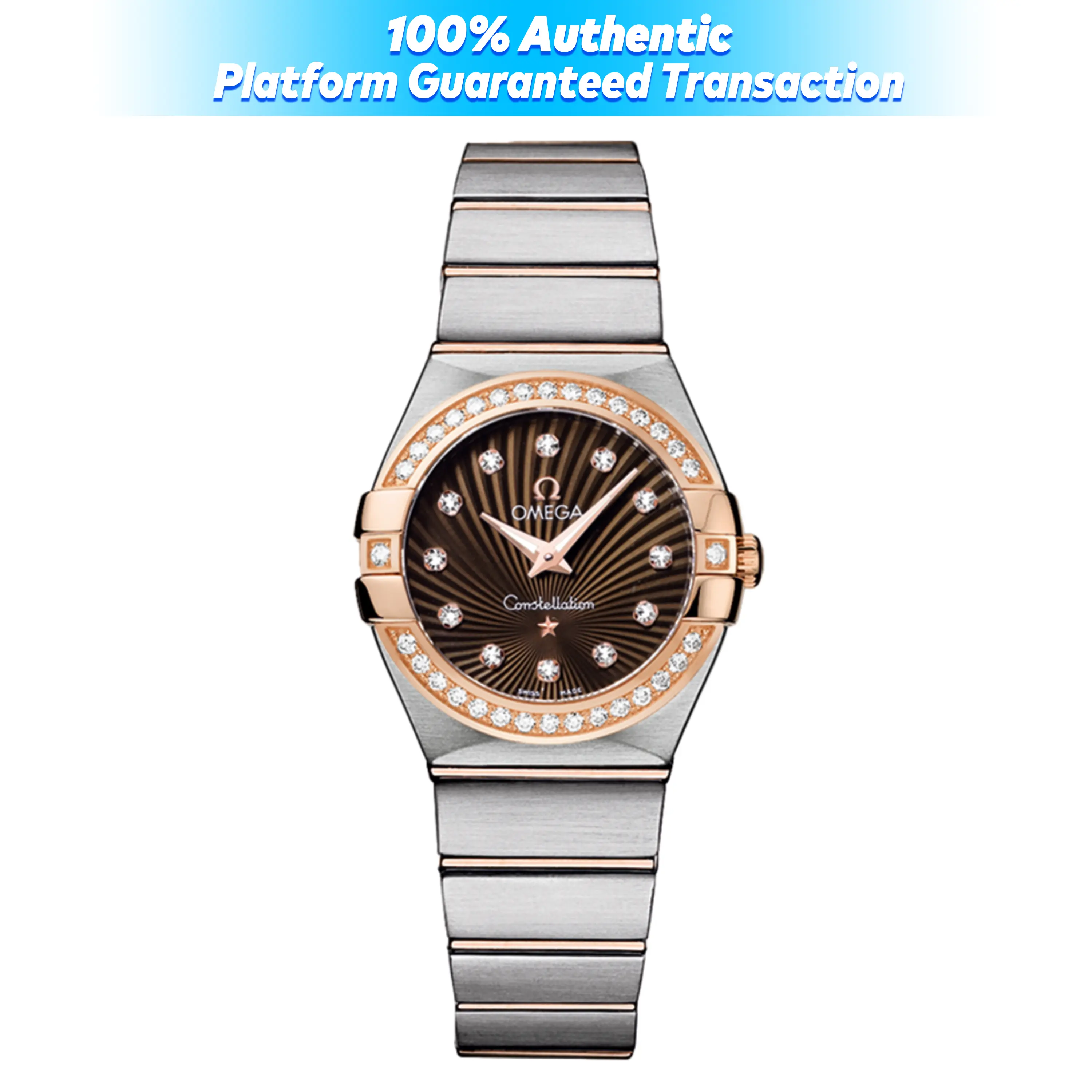 Omega Constellation Quartz  Original Factory Diamond-Set 24mm Reference 123.25.27.60.63.001/5594