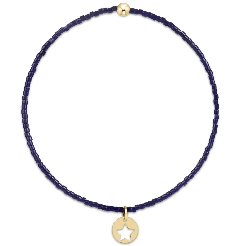 ENEWTON | Hope Classic Bracelet with Star Gold Disc - Navy
