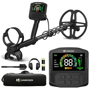 Professional Metal Detector for Adults - Higher Accuracy Gold Detector with 2X Larger Backlit Color LCD, 10" Double-D Waterproof Coil, Advanced DSP Chip, 5 Modes for Beach & Gold Hunting