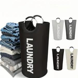 Large Waterproof Laundry Basket with Soft Handle, Foldable Multi-Purpose Storage, Ideal for Bathroom, Laundry Room, Balcony, Dormitory, Laundry Hamper