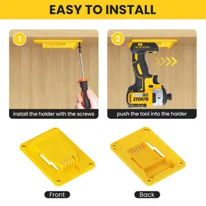 5-Piece High-Quality Dewalt 18v Battery Base Set, Abs Injection Molding, Durable & Temperature Resistant, Cordless Tool Organizer, Ideal for Garage & Workshop