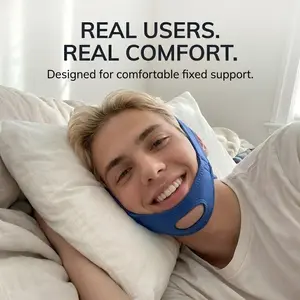 Frontloading Chin-Strap Support Forward-Oriented Jaw Posture While You Sleep