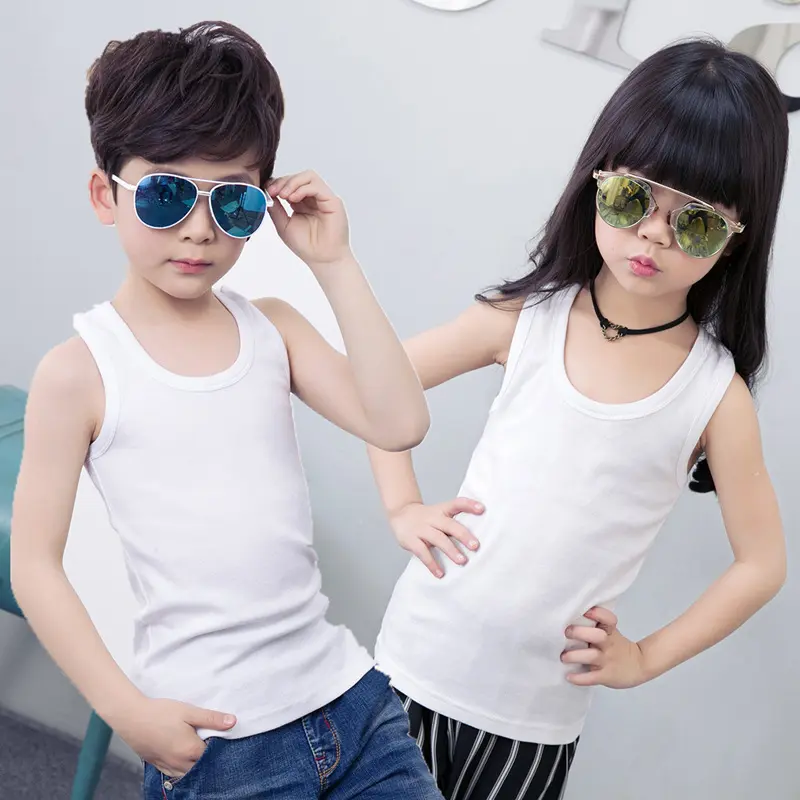 New 5-Pack Kids Sleeveless Tank Tops Black White Soft Comfortable Boys Girls Base Layer Everyday Wear Items Run Small Order Up One Size