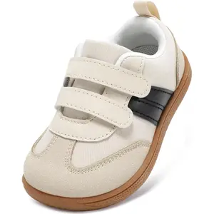 Toddler Wide-Toe Boys Barefoot Shoes Non-Slip Zero-Drop First-Walking Shoes Comfortable Tennis Sneakers for Outdoor Activity Children's Walking Shoes