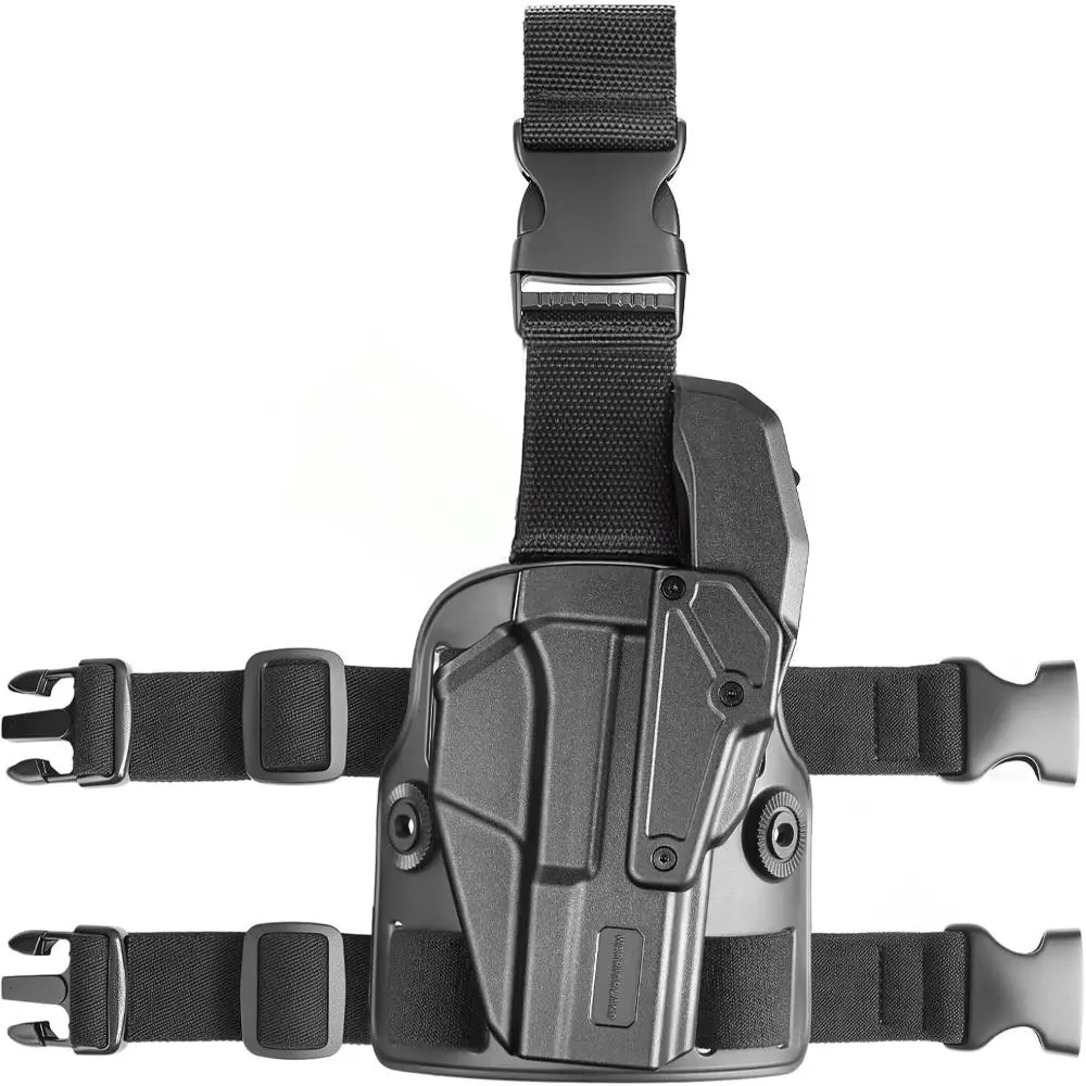 TSG Level II Tactical Thigh RH Holster, Optic Cut Polymer Design with RDS Cover and Adjustable Height Fits: Glock 22