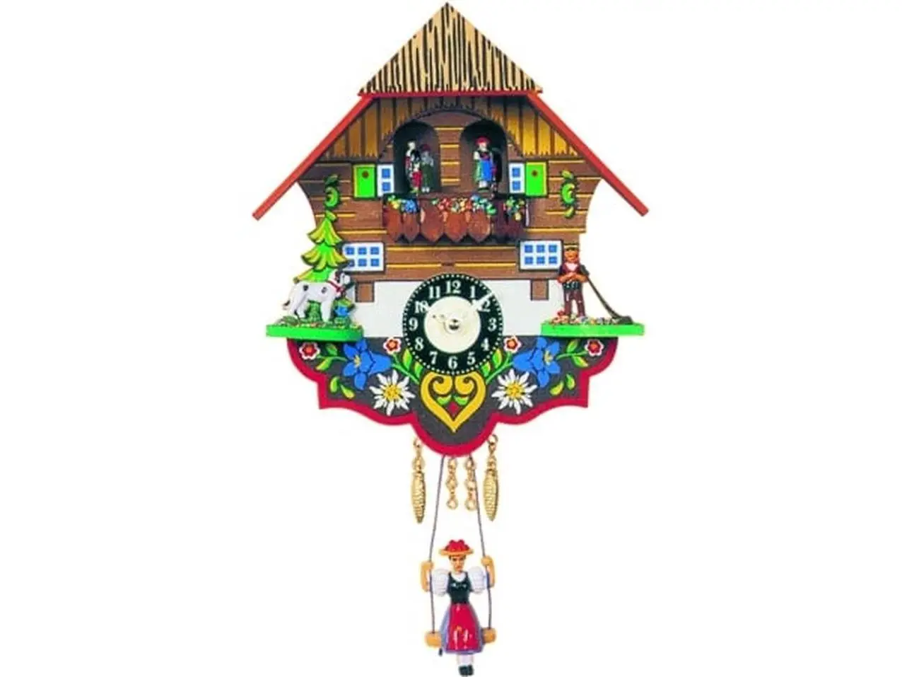 Tabletop Flower Motif Analog Clock - Battery-Operated Mini Musical Clock with Chimes, 3D x 7W x 7.5H in Decorative Home Accent (Batteries Not Included)