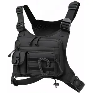 Running Chest Bag for Men Women Lightweight EDC Pack Tactical Outdoor Vest for Cycling Hiking Travel Sports Workout Gear Breathable Crossbody
