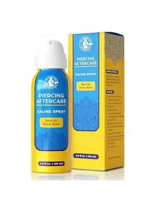 Dr. Piercing Aftercare Spray 4.0 oz Sterile Saline Solution - Gentle Mist Cleaner for Ear Nose and Body Piercings - Simple Two Ingredient Formula