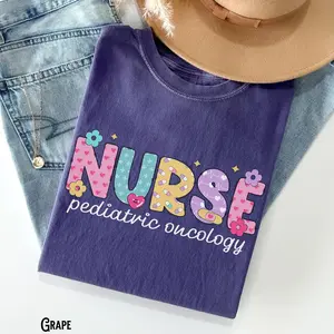 Pediatric Oncology T Shirt, Comfort Colors®, PEDS ONC, Nurse, Oncology Unit, Nursing, RN, Cancer Nurse Tee, Hematology, Nursing, Gift