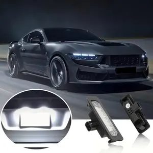 2pcs LED License Plate Lights Bright White Tag Lamp Assembly Replacement Compatible with Ford 2006-2012 Fusion, 2010-2014 Mustang, 2010-2019 Taurus